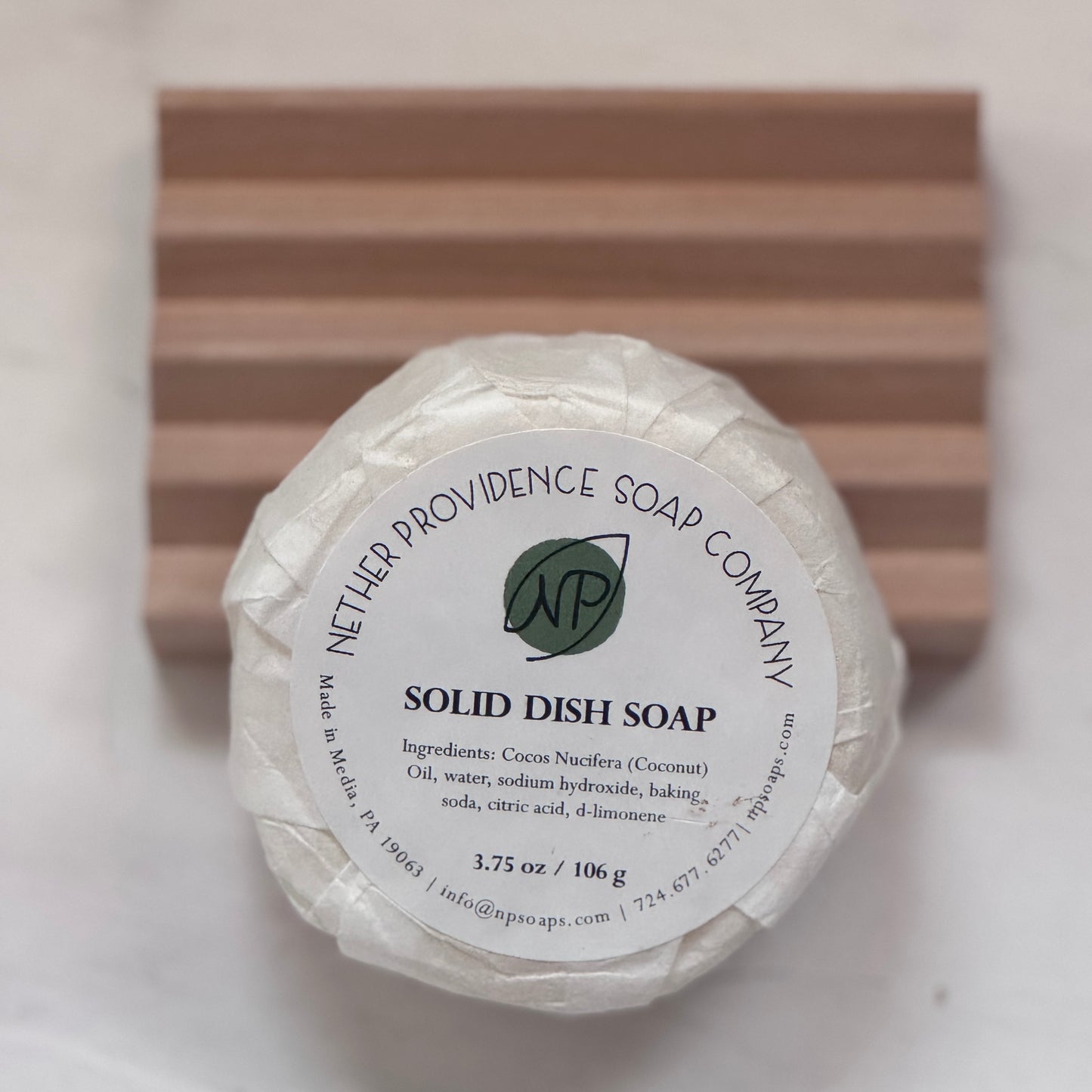 Solid Dish Soap. Made in PA