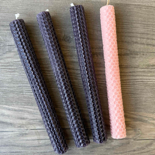 Hand Rolled Beeswax Advent Candles