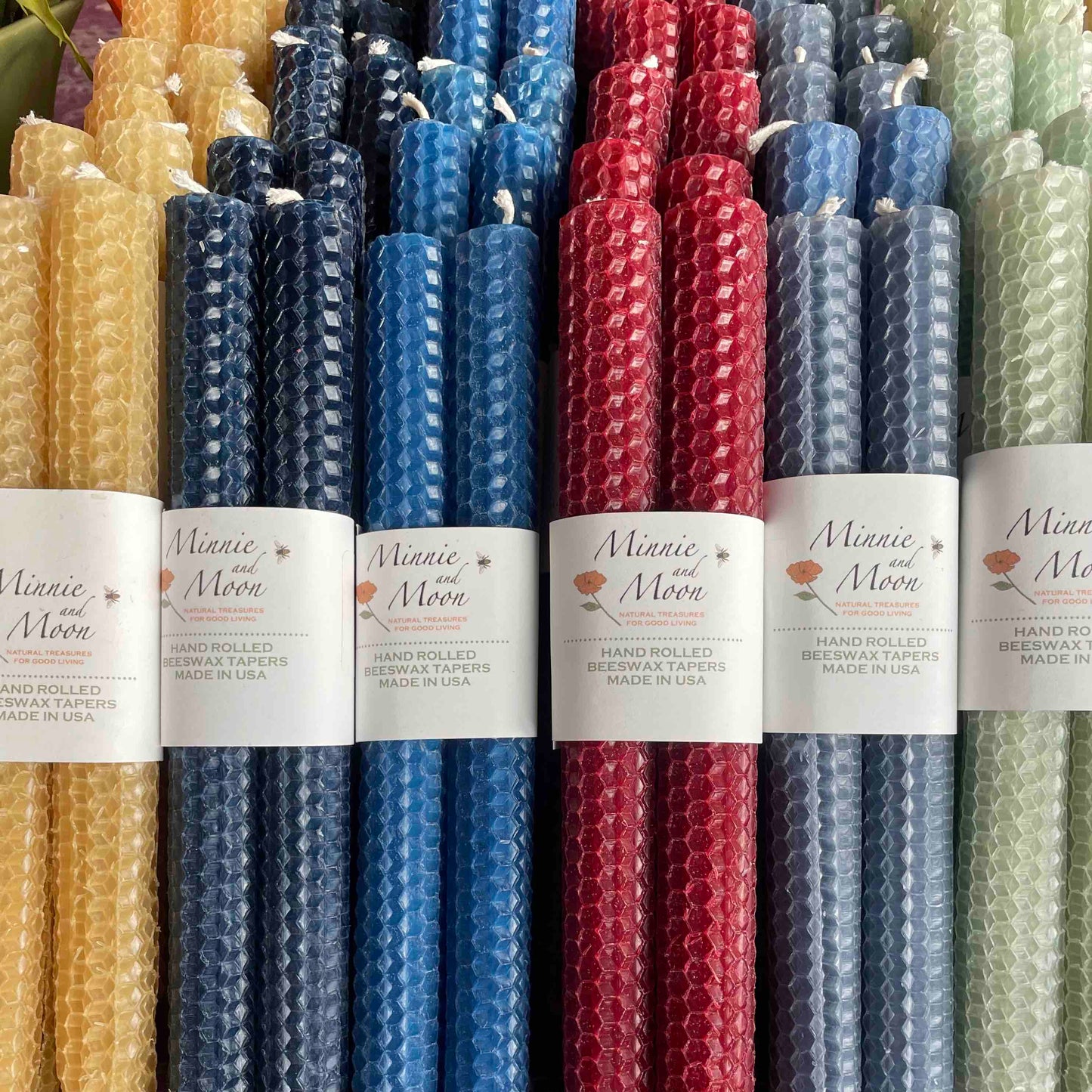 Hand Made Honeycomb Beeswax Taper Candles