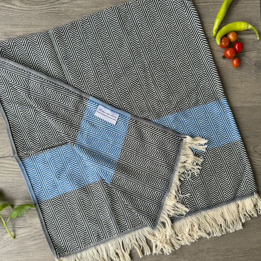 Hand & Dish Towel Two Tone Blue