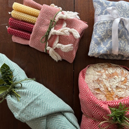 Elevate your gift wrap game with reusable cotton towels