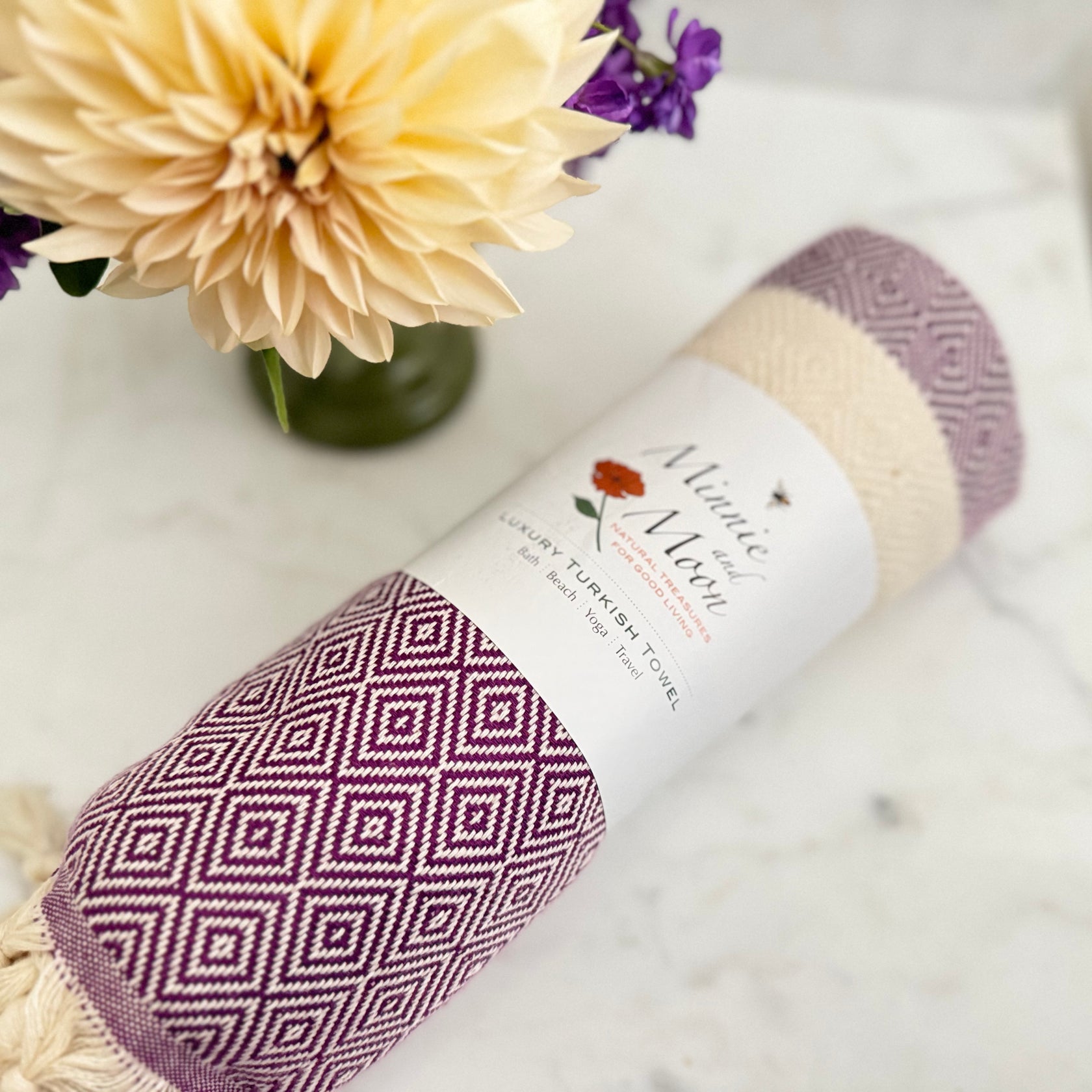 Diamond Turkish Bath & Beach Towel – Minnie and Moon