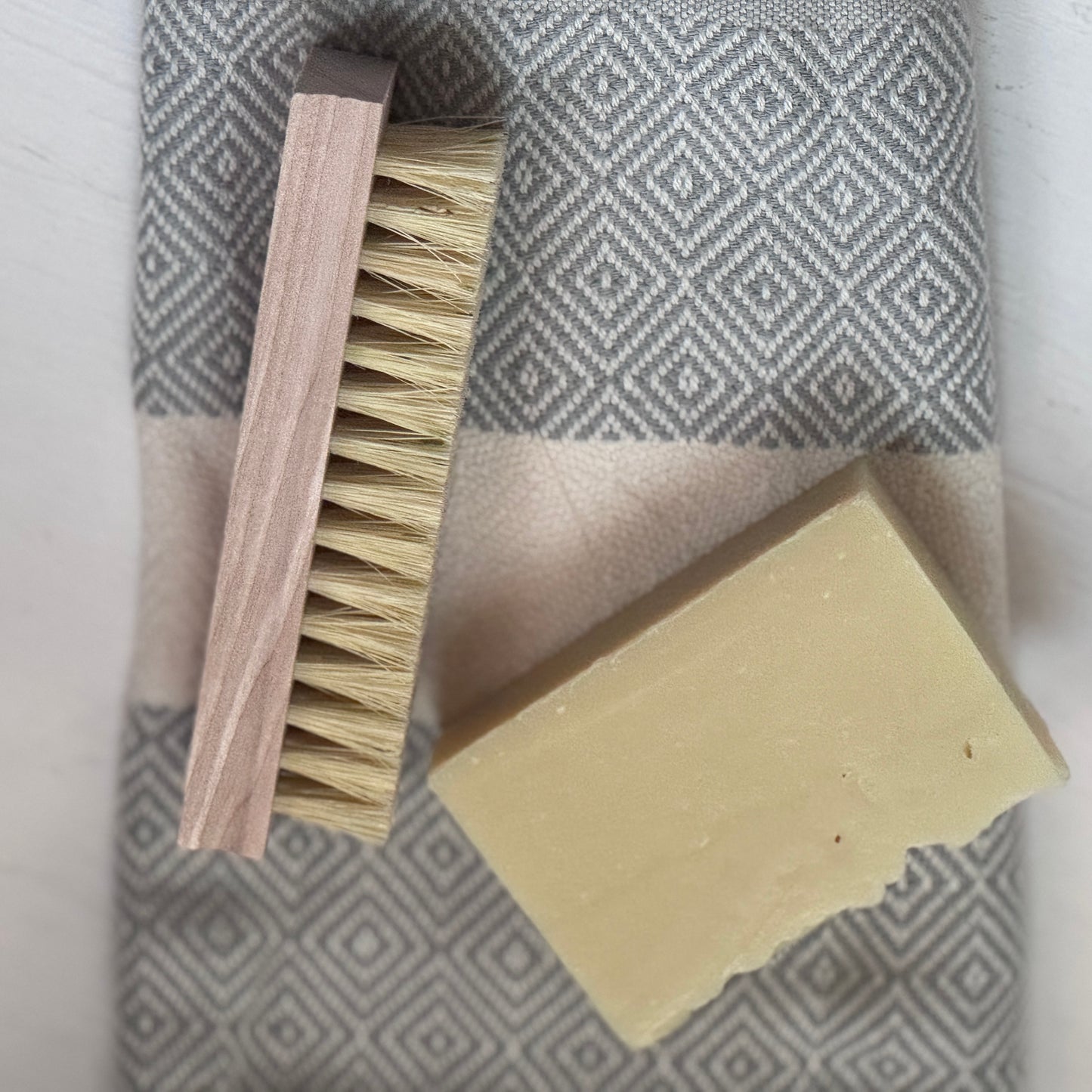 Towel, Soap, Brush Set