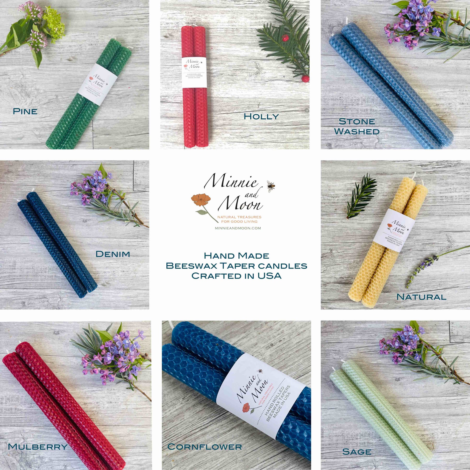 Honeycomb Beeswax Taper Candles, Gifts