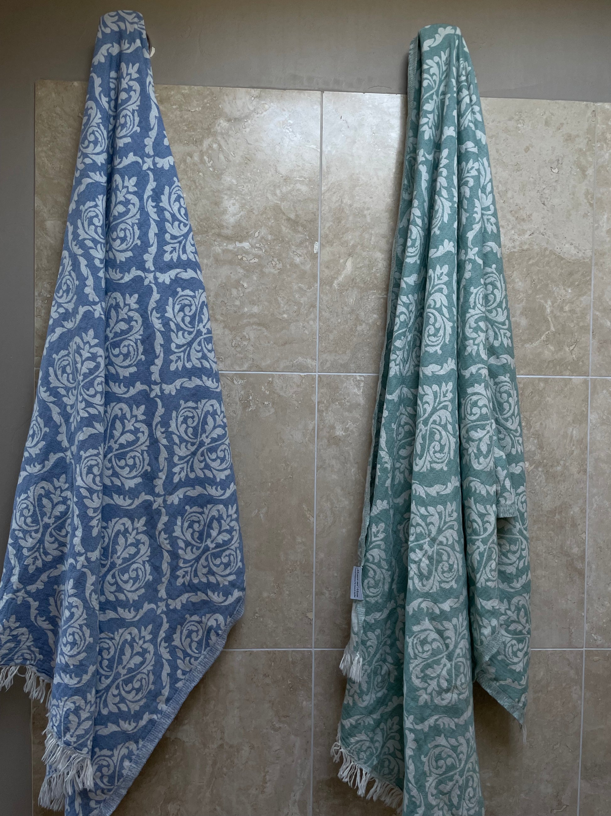 Jardin Turkish Bath & Beach Towel Pewter